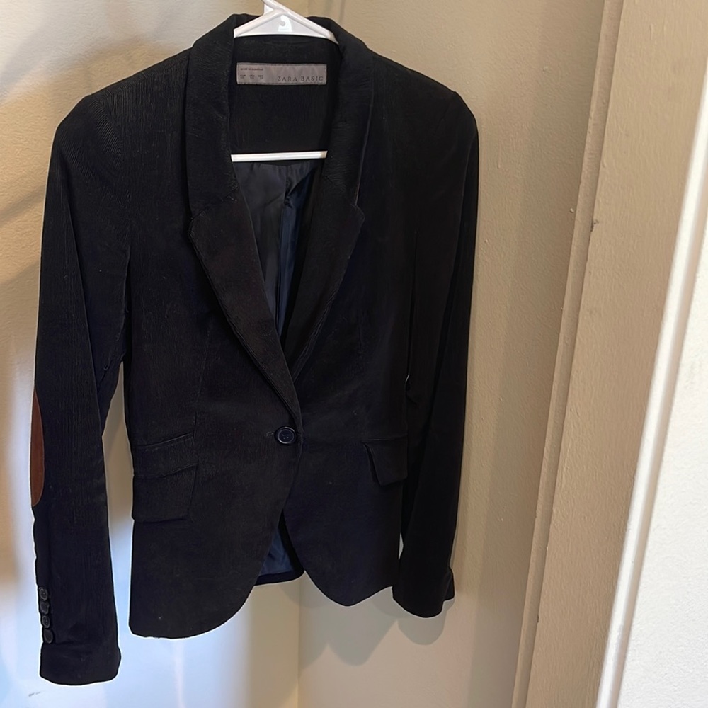 Zara elbow patched coat